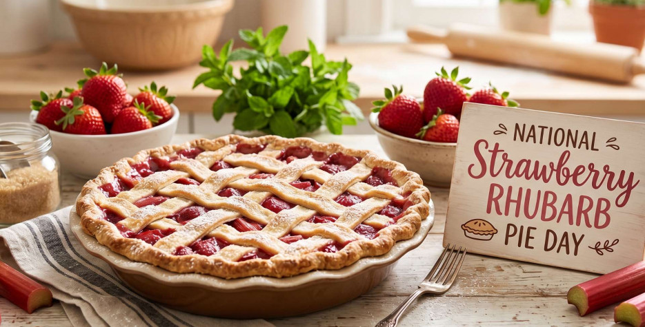 Celebrate National Strawberry Rhubarb Pie Day with fresh, sweet-tart pie recipes, fun baking tips, and delicious ways to enjoy this nostalgic summer treat
